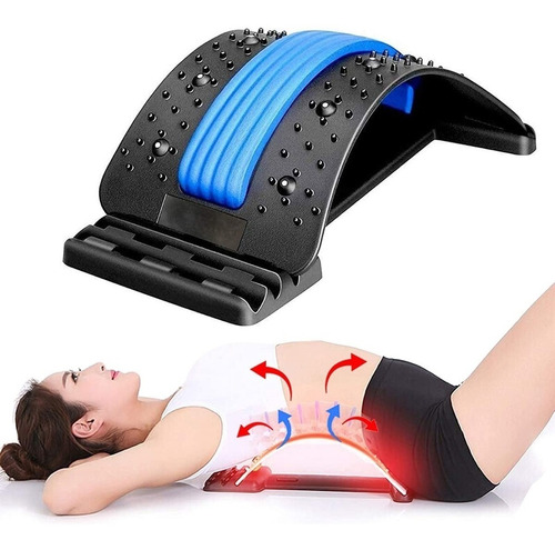 Masajeador Estirador Lumbar Ajustable Alivia Dolor Espalda