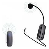 Microfono Inhalambrico Bluetooth 5.0 Cintillo Recargable Color Negro