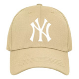 Gorra Beige Nueva York Ny Beisbol Ajustable Unisex