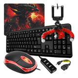 Kit Gamer Completo Mobilador Barato Teclado Mouse Promoção 