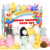 Rosykidz 40pcs Mochi Squishy Toys Bulk, Squishies