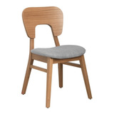 Silla De Diseño Huella Madera Tapizado Comedor Buena Luz