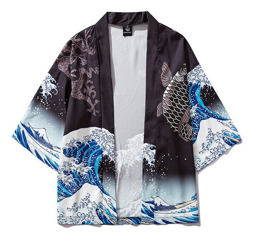 Kimono Japonés Para Hombres Yukata Outwear Vintage Albornoz