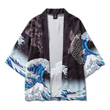 Kimono Japonés Para Hombres Yukata Outwear Vintage Albornoz
