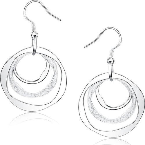 Pendientes Plata 925 Elegante Aros Mujer Regalo Colgantes