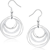 Pendientes Plata 925 Elegante Aros Mujer Regalo Colgantes