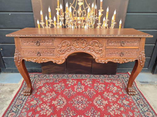 Antigua Consola Chippendale Inglés Mesa De Arrime $550.000