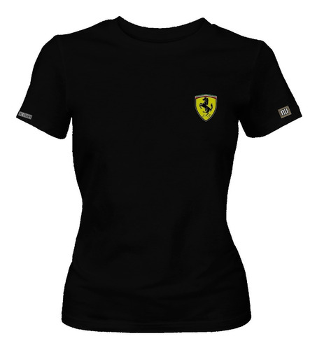 Camiseta Ferrari Logo Caballo Escudo Dama Mujer Phd