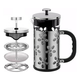 Cafetera Trendy Prensa Francesa 1lt Vidro Metal 8 Tazas