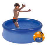 Piscina Inflável Redonda 2400l Azul Mor Pvc Resistente