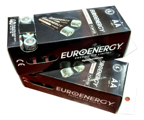 Cajas Euroenergy Doble Aa Zinc Carbon Total 80 Unidades