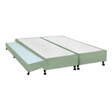 Cama Box Base C/auxiliar Queen Poli Verde (158x27)castor