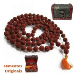 Japamala Com 108 Contas Rudraksha Hindu + Caixinha