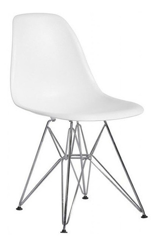 Silla Comedor Eames Base Metal Cromada Eiffel Dsr Dsw