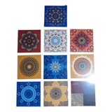 Pack De 10 Pegatinas Autoadhesivas De Pvc Mandala Multicolor
