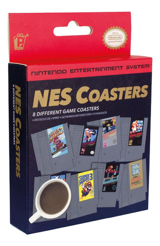 Nintendo Nes - Posavasos Retro Para Jugadores, Juego De 8 Un