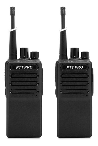 Radio 2 Vías Pro1000 2 Pzs Ptt Pro Bandas De Frecuencia Uhf Color Negro