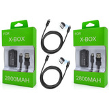 Kit Carga Xbox One Series S/x Cable C 2 Metros Dos Unidades