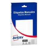 Etiquetas Autoadhesiva Avery Rectangular 8 X 19.4 Mm. 3012 Color Blanco