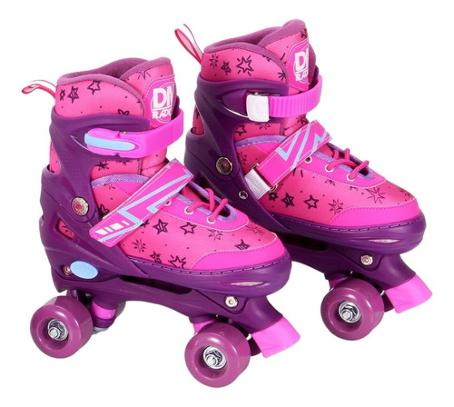 Patins Roller Infantil 4 Rodas + Kit De Proteção 