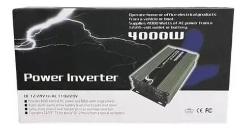 Inversor De Voltage Corriente 12v A 220v 4000w Usb