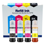 4 Tintas Cmyk Aldeaprint Compatibles Con Epson 504 524 544