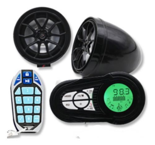 Fwefww Alarma De Moto Bluetooth, Resistente Al Agua, Audio