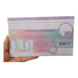 50 Fichas 150g Resumos Blocadas Coloridas Pautadas Bullets 