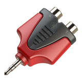 Ficha Adaptador 2 Rca Hembra A Mini Plug 3.5 Stereo