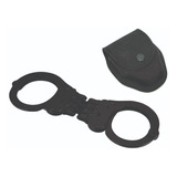 Kit Esposas Alcyon Cover Cop Bisagra Negra + Porta Esposas