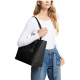 Cartera Tote Michael Kors Jet Set Travel LG Cuero Negro