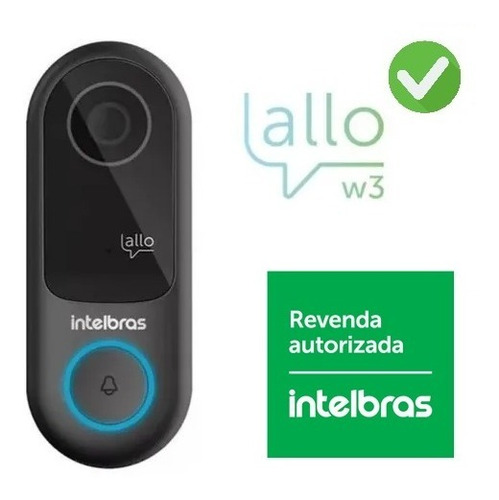 Video Porteiro Intelbras Allo W3 Por App Wifi Hd Interfone