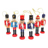 12 Mini Soldados Cascanueces De Madera De Navidad