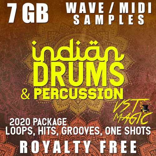 7 Gb De Samples / Percussão Indiana (wav/midi)  2020 Loops