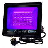 Reflector De Luz Negra Ultravioleta 100w Con Enchufe Cambiar