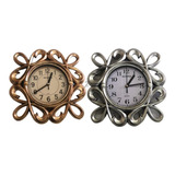 Reloj De Pared Hogar Cobre / Plata Análogo 23 Cm Moderno 