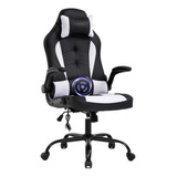 Silla De Escritorio Ergonomica Para Videojuegos, De Piel Sin