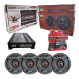 Amplificador 1100w + Kit De Instalacion +4 Bocinas Db6