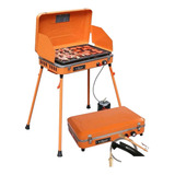 Asador Gas Portátil Maletín Acero Inoxidable Plegable Anafre