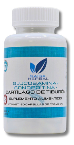 Glucosamina + Condroitina + Cartílago De Tiburón Con 120 Cápsulas Sabor Natural Saisa Herbal