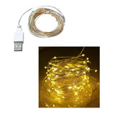 Luces Guirnalda Tira Alambre Micro 30 Leds 3 Metros A Usb