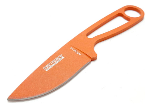 Cuchillo Naranja Colgar Neck Knife Funda Rigida Supervivenci