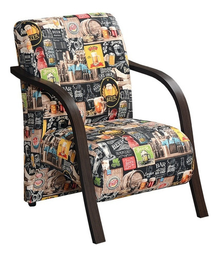 Poltrona Decorativa Sevilha Cadeira Para Recepção Sala De Tv