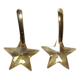 Aros Estrella Cristal De Swarovski® Baño Oro + Caja + Envío