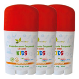 3 Desodorantes Niños En Barra Natural Unisex - Kids - Mandar