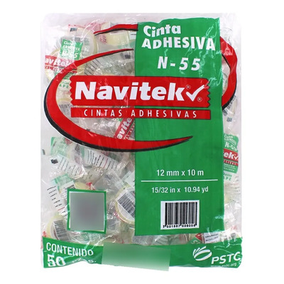 Cinta Adhesiva Diurex Navitek N-55 12mmx10mts, Bolsa\u002F50 Pzas Color Miel Corte Facil | MercadoLibre