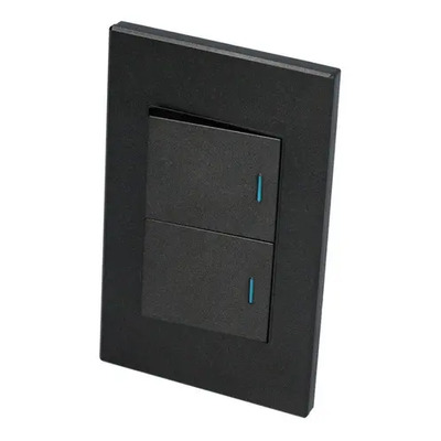 Kit De 2 Placas Con 2 Apagadores 1\u002F2 Negro, Surtek | MercadoLibre