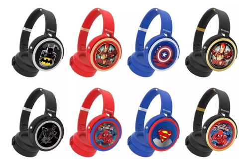 Fone Ouvido Bluetooth Infantil Super Heróis Vingadores