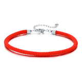 Pulsera Hilo Milan Y Cadena Plata S925 Para Charms