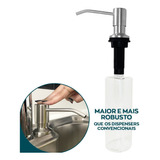 Dispenser Dosador Embutir Pia Cuba 500ml Inox Saboneteira